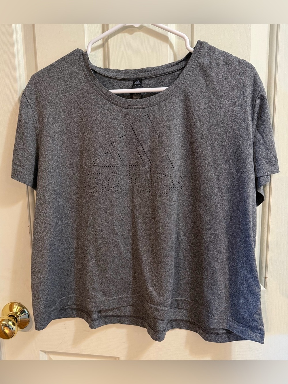 Adidas Perforated Gray Athletic Tee XL